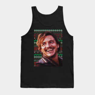 Nicolas Cage Pedro Pascal Meme - Ugly Xmas Part 2 Tank Top