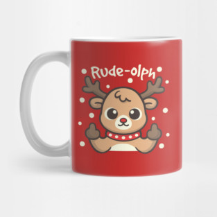 Rude olph ugly christmas sweater Mug
