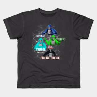 Gorilla Tag Monke Monke VR Gamer Kids T-Shirt