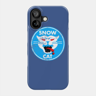 Snow Cat Vintage Decal Phone Case
