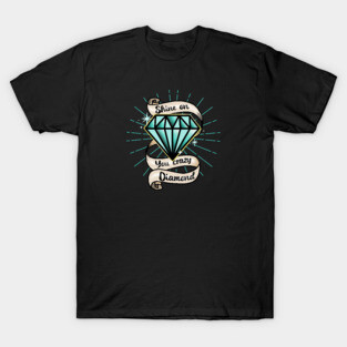Shine On Vintage Tattoo Design T-Shirt