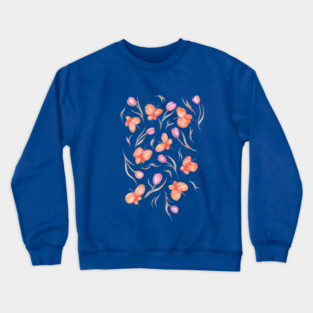 butterflies and tulips Crewneck Sweatshirt