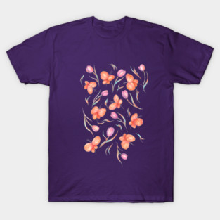 butterflies and tulips T-Shirt