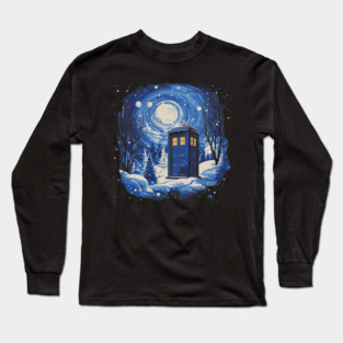 Tardis in the Snow Long Sleeve T-Shirt