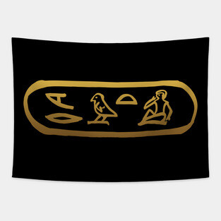 Love in Ancient Egyptian Hieroglyphics Tapestry