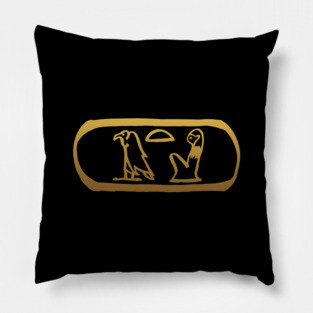 Mother in Ancient Egyptian Hieroglyphics. Pillow