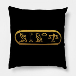 Balance in Ancient Egyptian Hieroglyphics. Pillow