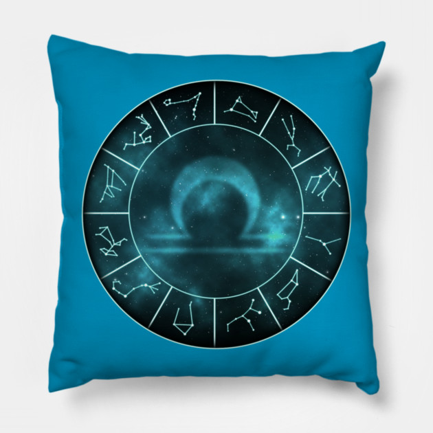 Libra Zodiac Symbol Pillow by ArnarionArt