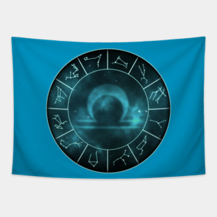 Libra Zodiac Symbol Tapestry