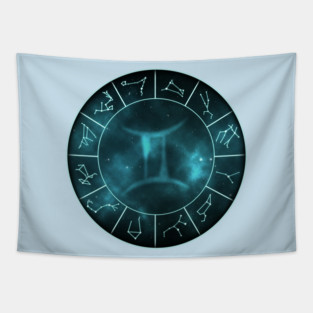 Gemini Zodiac Symbol Tapestry
