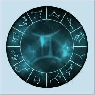 Gemini Zodiac Symbol Posters and Art