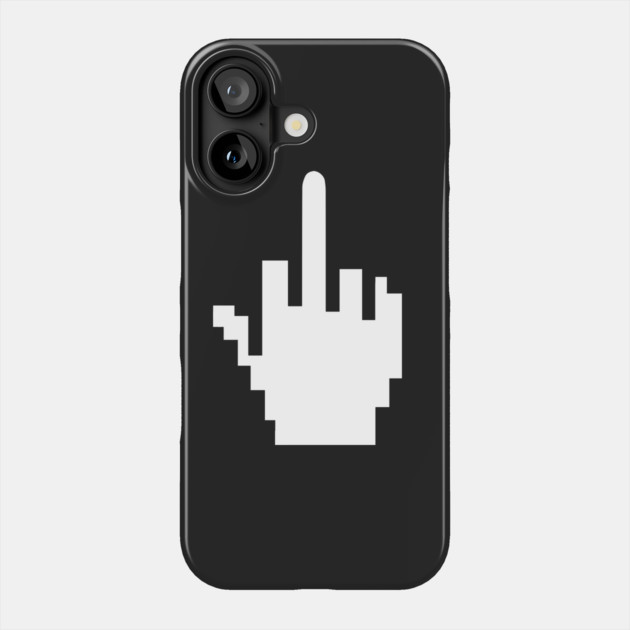 Middle Finger T-Shirt Phone Case by dumbshirts
