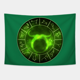 Taurus Zodiac Sign Tapestry