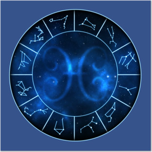 Pisces Zodiac Symbol Posters and Art