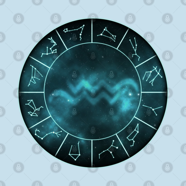 Aquarius Zodiac Symbol by ArnarionArt