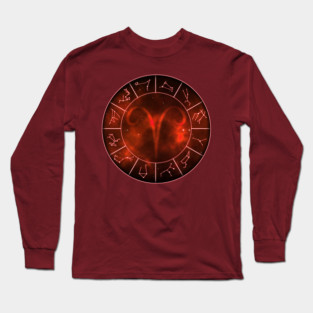 Aries Zodiac Symbol Long Sleeve T-Shirt