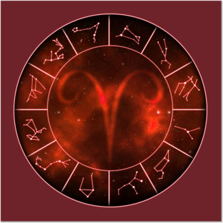 Aries Zodiac Symbol Posters and Art
