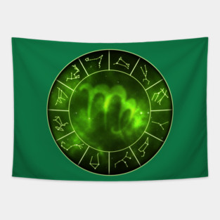 Virgo Zodiac Symbol Tapestry