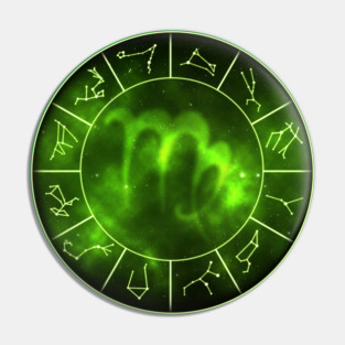 Virgo Zodiac Symbol Pin