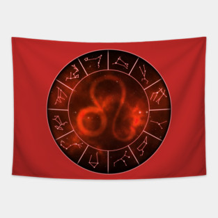 Leo Zodiac Symbol Tapestry