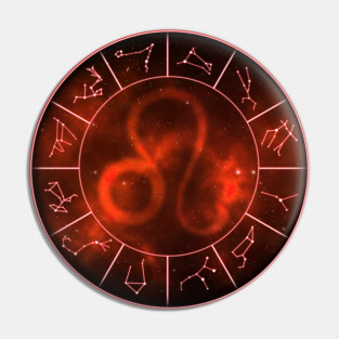 Leo Zodiac Symbol Pin
