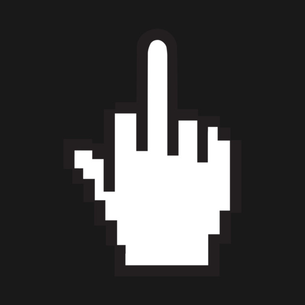 Pixelated Middle Finger T-Shirt by dumbshirts