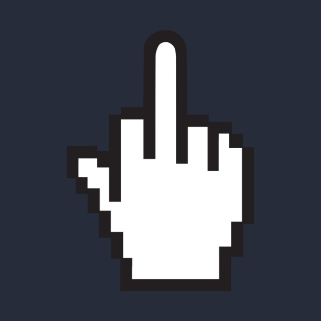 Pixelated Middle Finger T-Shirt by dumbshirts