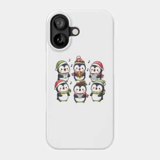 Festive Penguin Carolers Singing Christmas Cute Carols Phone Case