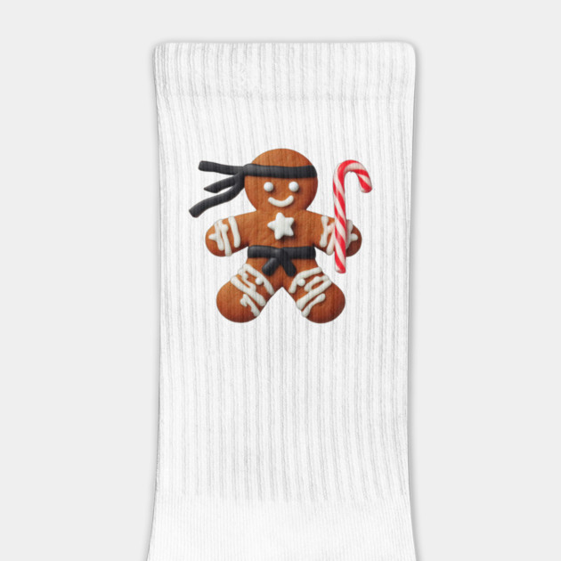 Funny Ninja Gingerbread Man Cookie Candy Cane Sword by Frank Ring