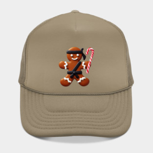 Funny Ninja Gingerbread Man Cookie Candy Cane Sword Hat
