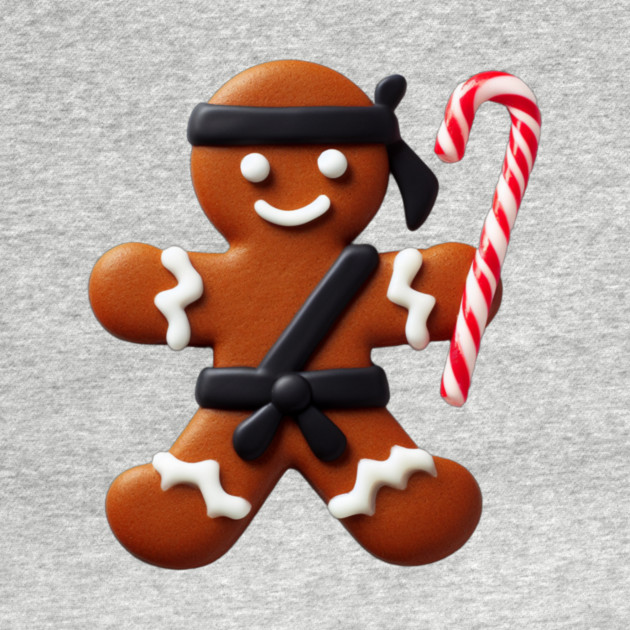 Funny Ninja Gingerbread Man Cookie Candy Cane Sword by Frank Ring
