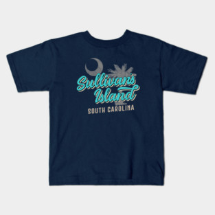 Sullivans Island South Carolina Vintage Script Palmetto Kids T-Shirt