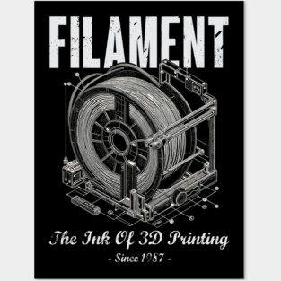 Filament : The Ink Of 3D Printing Posters and Art