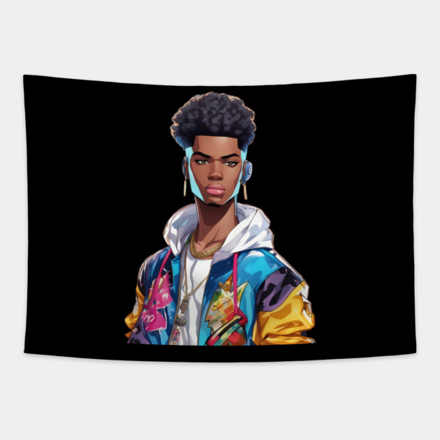 Afro Hip Hop Tapestry by animegirlnft