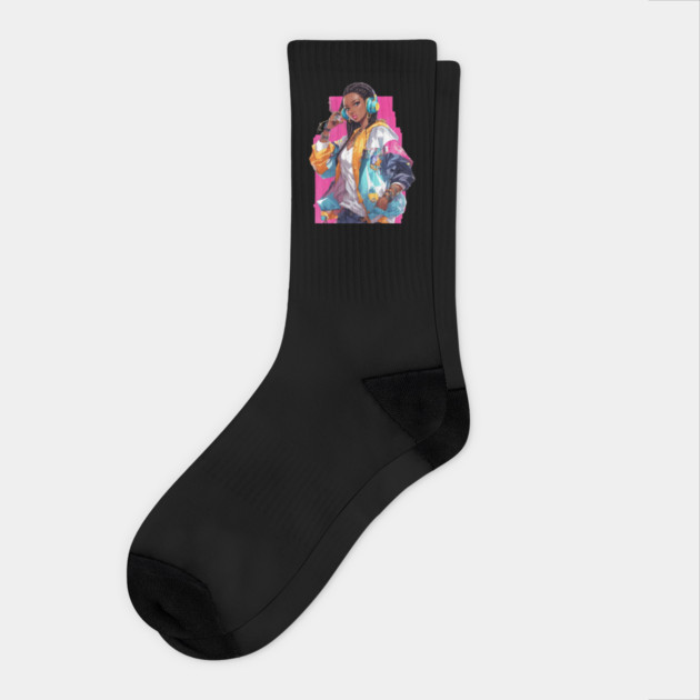 DJ Hip Hop Socks by animegirlnft