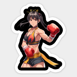 MMA Female Fighter Sticker