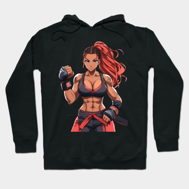 Muay Thai Girl Hoodie by animegirlnft