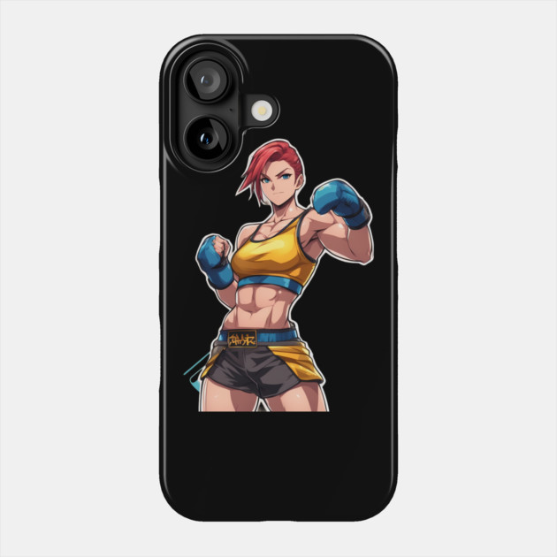 Kick Boxing Girl Phone Case by animegirlnft