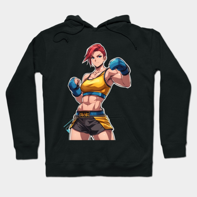 Kick Boxing Girl Hoodie by animegirlnft