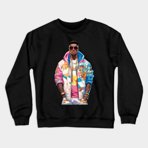 Handsome Black Guy Crewneck Sweatshirt by animegirlnft