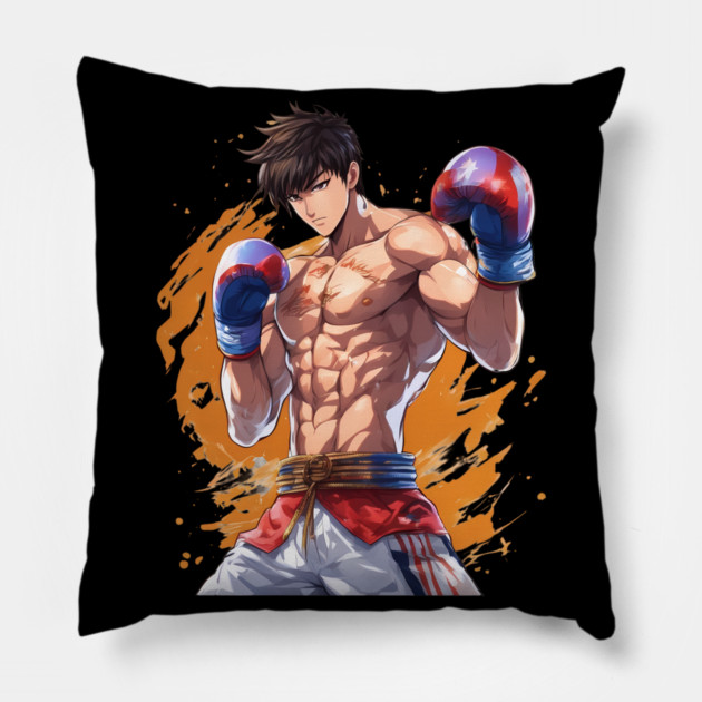 MMA Muay Thai Kick Boxing Pillow by animegirlnft