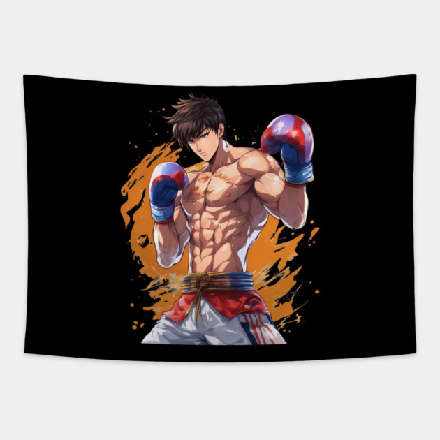 MMA Muay Thai Kick Boxing Tapestry by animegirlnft