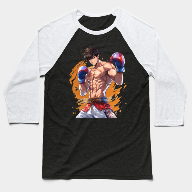 MMA Muay Thai Kick Boxing Baseball T-Shirt by animegirlnft