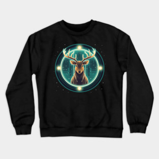 Deer in Ornament, Love Deers Crewneck Sweatshirt