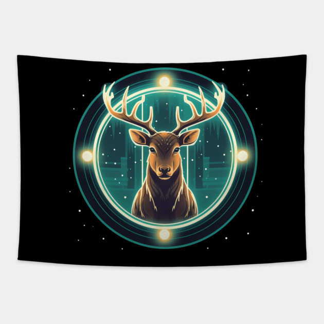 Deer in Ornament, Love Deers Tapestry by logiamerch