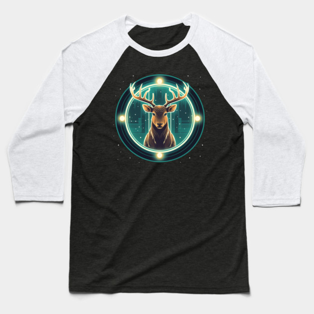 Deer in Ornament, Love Deers Baseball T-Shirt by logiamerch