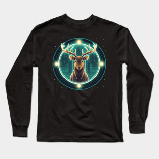 Deer in Ornament, Love Deers Long Sleeve T-Shirt