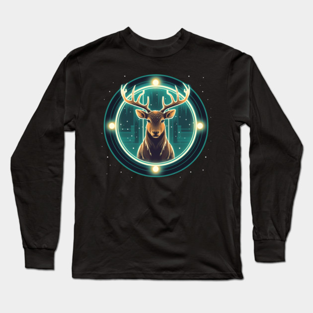 Deer in Ornament, Love Deers Long Sleeve T-Shirt by logiamerch