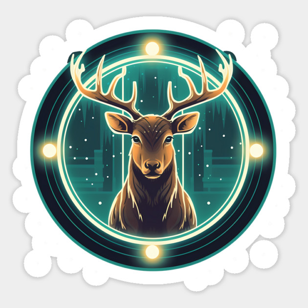 Deer in Ornament, Love Deers Sticker by logiamerch