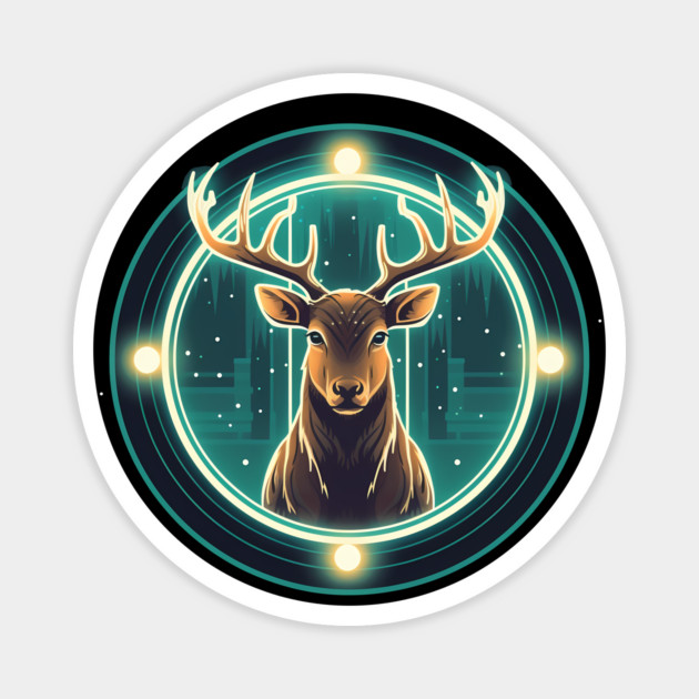 Deer in Ornament, Love Deers Magnet by logiamerch